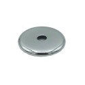 Chromed rounded globe holder cap 26mm diameter x 4mm