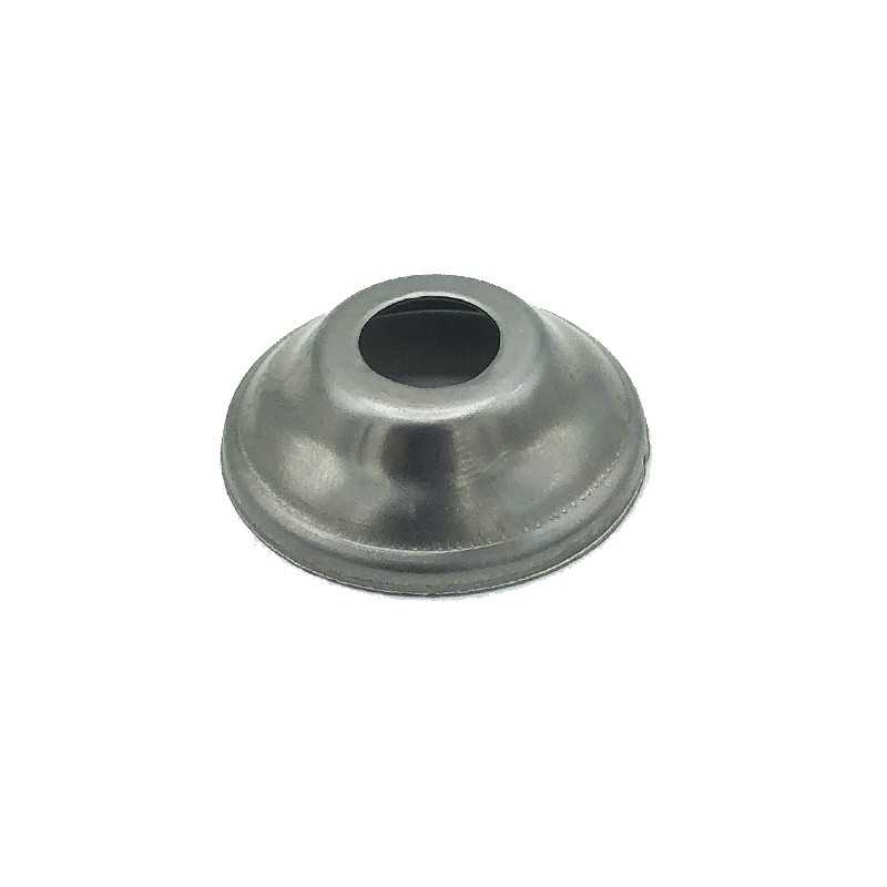 Raw iron conical lamp holder cover, 25mm diameter x 2mm