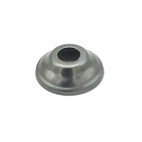 Raw iron conical lamp holder cover, 25mm diameter x 2mm