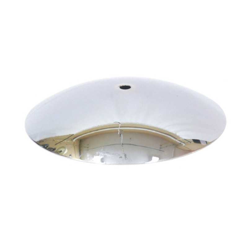 Concave chrome cap 60mm x 2mm for glass bulbs