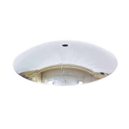 Concave chrome cap 60mm x 2mm for glass bulbs