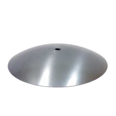Concave iron cover 130mm x 3mm for glass globes
