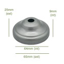 Decorated raw iron cover 64mm x 9mm