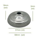 Decorative raw iron cap 57mm x 3mm for balloons