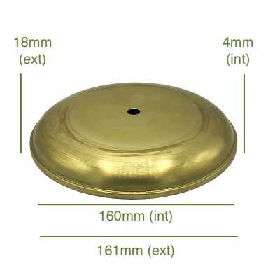 Brass globe holder cover 160mm diameter x 4mm