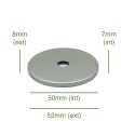 Raw iron lamp holder cover 50mm diameter x 7mm