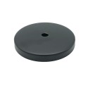 Black metal lid 99mm diameter x 17mm