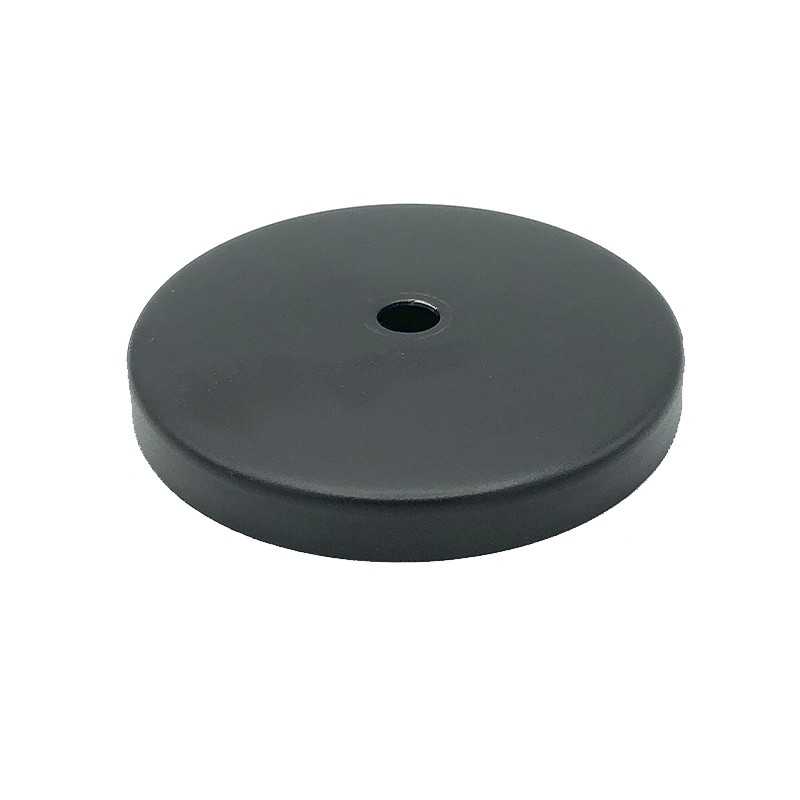 Black metal lid 99mm diameter x 17mm