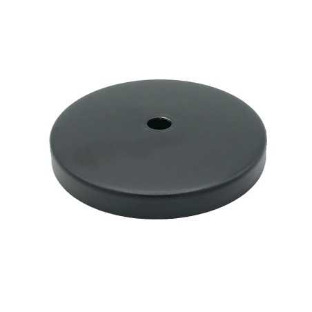 Black metal lid 99mm diameter x 17mm