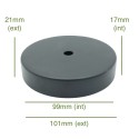 Black metal lid 99mm diameter x 17mm
