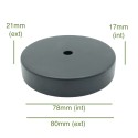 Black metal lid 78mm diameter x 17mm
