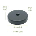 Black balloon cover cap 51mm diameter x 7mm