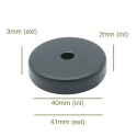 Black balloon cover cap 40mm diameter x 2mm