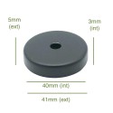 Small black balloon cover 40mm diameter x 3mm