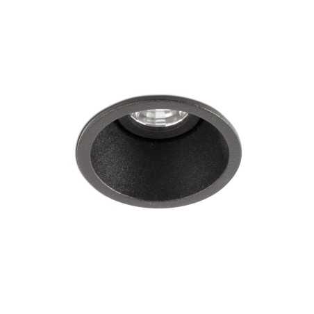 Ceiling lamp with integrated LED in matte black aluminum by ANSOST