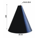 Black and gold metal lampshade 180mm high x 165mm diameter