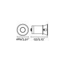 Ceiling lamp aluminum GU10 matte white SAMURAN
