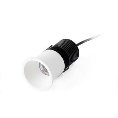 Ceiling lamp with integrated LED in matte white aluminum MAIZERY