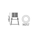 Ceiling lamp with integrated LED in matte white aluminum HERRET