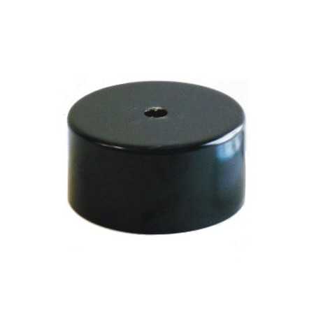 Tall black metal support, 80mm in diameter, with one outlet.