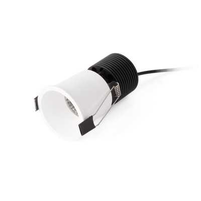 Ceiling lamp with integrated LED in matte white aluminum HERRET