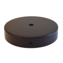 Black metal support, 65mm in diameter, with one output