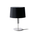 Table lamp made of matte black steel with E27 socket, named TARDAIS.