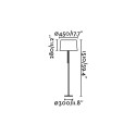 Floor lamp in matte white steel E27 SARLIS