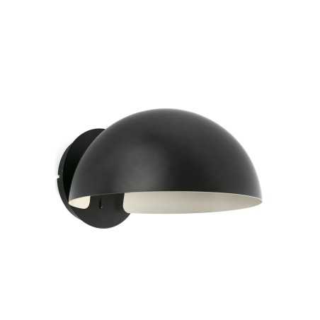 Wall lamp made of matte black steel with E27 socket, ANDRONS
