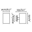 Wall lamp steel E27 black BUVILLY