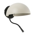 Wall lamp in matte black steel with E27 socket PAREAU