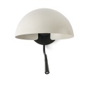 Wall lamp in matte black steel with E27 socket PAREAU
