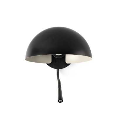 Wall lamp steel E27 matte black BEREULT