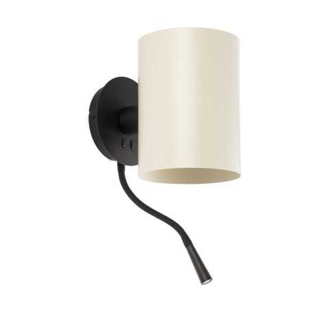 Wall lamp in black steel with E27 socket, BIGORNO.