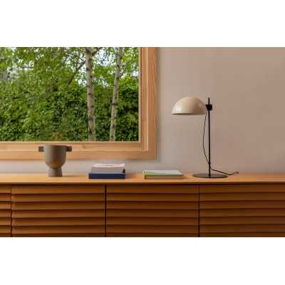 Table lamp made of matte black steel with E27 socket, PRISSAC.