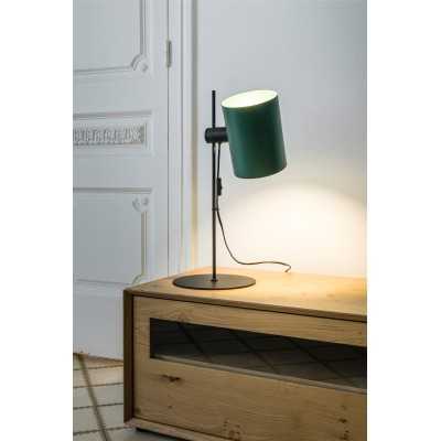 Table lamp made of matte black steel with E27 socket, BELLET.