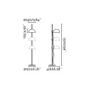 Floor lamp in matte black steel with E27 socket DUISANS