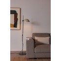 Floor lamp in matte black steel with E27 socket DUISANS