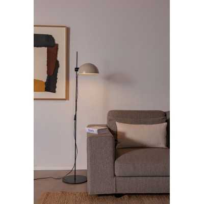 Floor lamp in matte black steel with E27 socket DUISANS