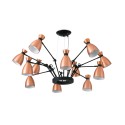 Ceiling lamp in brushed copper steel E14 MOYAUX