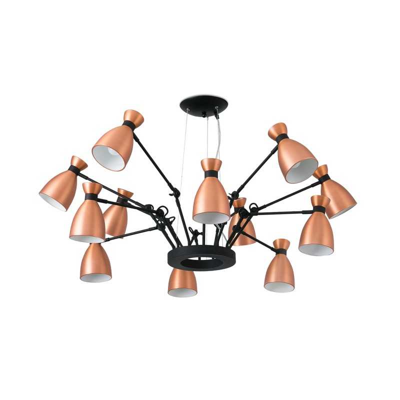 Ceiling lamp in brushed copper steel E14 MOYAUX