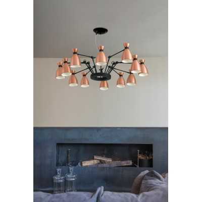 Ceiling lamp in brushed copper steel E14 MOYAUX