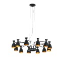 Ceiling lamp in matte black steel E14 MILHAC