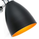 Wall lamp in matte black steel with E14 socket AUBRAC