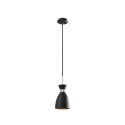 Ceiling lamp in matte black steel with E14 socket NEBBIO