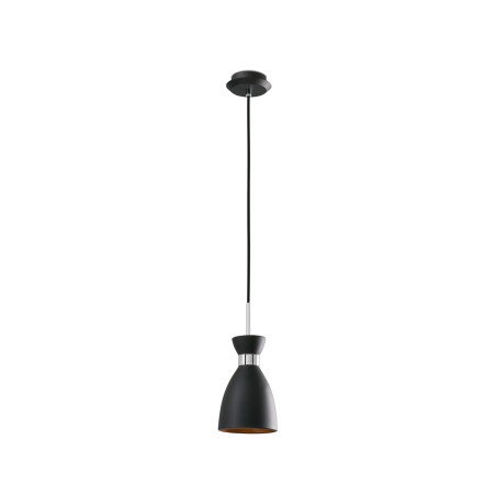 Ceiling lamp in matte black steel with E14 socket NEBBIO