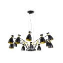 Ceiling lamp in matte black steel with E14 socket, BANNAT.