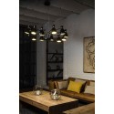 Ceiling lamp in matte black steel with E14 socket, BANNAT.