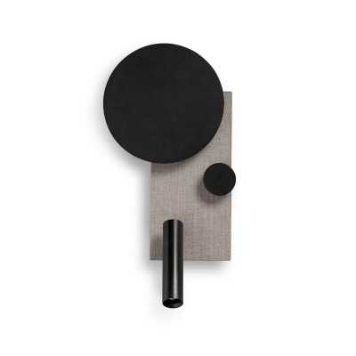 Wall lamp with integrated LED in gray steel LUYNES