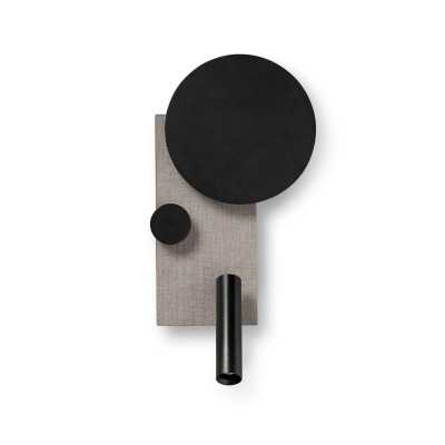 Wall lamp with integrated LED in gray steel CERNAY